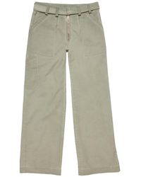 Acne Studios - Pantalones Anchos Con Cinturón - Lyst