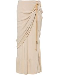 Quira - Crepe Layered Midi Skirt - Lyst