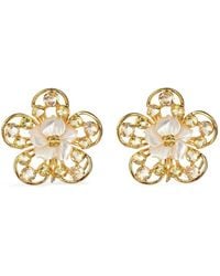 Bounkit - Boucles D'Oreilles À Design De Fleur - Lyst