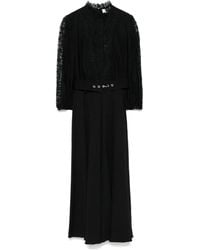 Nissa - Lace-Detailed Midi Dress - Lyst