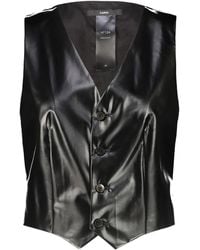 SAPIO - Coated Buckle Waistcoat - Lyst