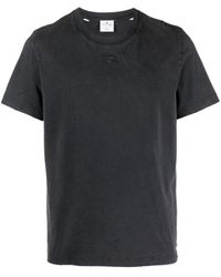 Courreges - Logo-patch Distressed Cotton T-shirt - Lyst
