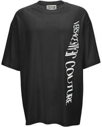 Versace Jeans Couture - T-Shirt mit Logo-Schild - Lyst
