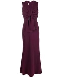 Elie Saab - V-Neck Sleeveless Dress - Lyst