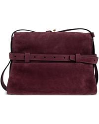 Moschino - Tie Me Suede Shoulder Bag - Lyst