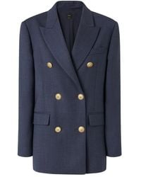 Pinko - Blazer Met Dubbele Rij Knopen En Knoopsluiting - Lyst