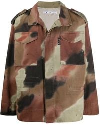 Off-White c/o Virgil Abloh - Arrow-motif Camouflage Shirt Jacket - Lyst