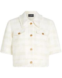 KARL LAGERFELD - Button-Fastening Tweed Jacket - Lyst