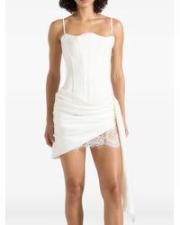Manière De Voir - Valeska Satin Corset Lace Sash Mini Dress - Lyst