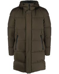 Herno - Logo-print Quilted Padded Coat - Lyst