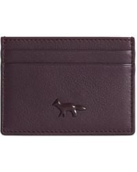 Maison Kitsuné - Embossed Leather Card Holder - Lyst