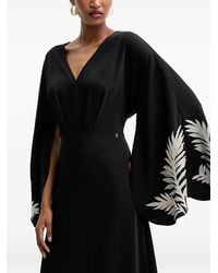 Guess - Leaf-Embroidered V-Neck Dress - Lyst