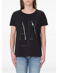 ARMANI EXCHANGE - Crew-Neck Cotton T-Shirt - Lyst