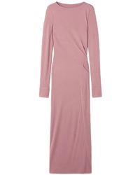 Lanvin - Robe Drapée En Crêpe De Jersey - Lyst