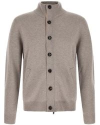 Brioni - Button-Up High-Neck Cardigan - Lyst