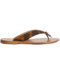PUCCI - Suede Labirinto-Print Flip-Flops - Lyst