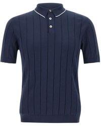 Eleventy - Cotton Polo Shirt - Lyst