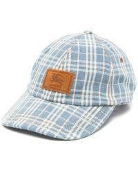 Burberry - Cappello Da Baseball Con Motivo Check Jacquard - Lyst