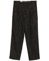 Amaranto - Pleated Straight-Leg Trousers - Lyst