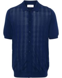 Lardini - Check-pattern Cotton Polo Shirt - Lyst