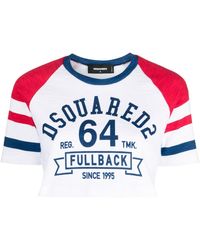 DSquared² - Cropped-Top mit Logo-Print - Lyst