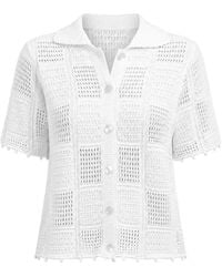 Autumn Cashmere - Patchwork Bobble-Trim Shirt - Lyst