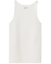 Miu Miu - Top de tirantes con logo - Lyst