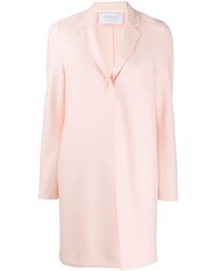 Harris Wharf London Abrigo estilo cocoon con botones - Rosa