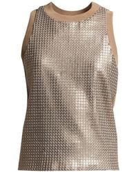 Peserico - Sequin-Embellished Sleeveless Top - Lyst