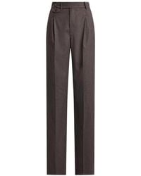 Ralph Lauren - Brie Pleated Straight-Leg Trousers - Lyst