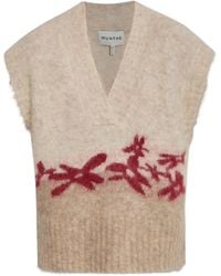 Munthe - Cropped-Top Mit Blumenstickerei - Lyst