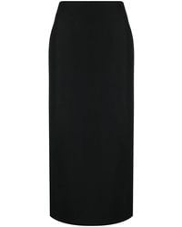 Valentino Garavani - Rear-Slit Midi Skirt - Lyst