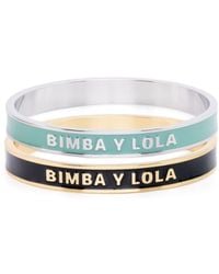 Bimba Y Lola - Enamel-detail Bangle Bracelets (set Of Two - Lyst