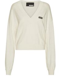 ROTATE BIRGER CHRISTENSEN - Knit V-Neck Sweater - Lyst