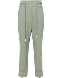 Peserico - High-Waist Cropped Trousers - Lyst