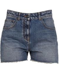 Palm Angels - Palm-Tree Frayed Shorts - Lyst