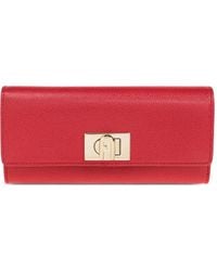 Furla - 1927 Leren Portemonnee Met Slotdetail - Lyst