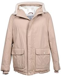 Brunello Cucinelli - Quilted Shearling-Lined Parka Jacket - Lyst