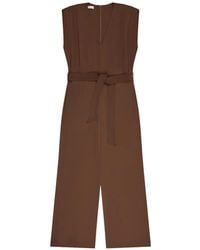 Glanshirt - V-Neck Belted Jumpsuit - Lyst