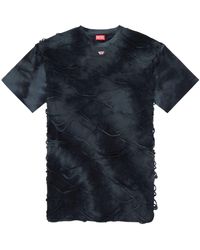 DIESEL - Strukturiertes T-Boxket Batik-T-Shirt - Lyst