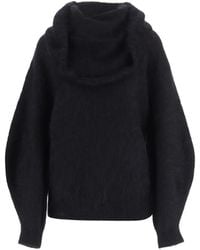 THE GARMENT - Roma Mohair-Blend Draped-Neck Sweater - Lyst