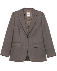 Sandro - Notched-Lapel Single-Breasted Blazer - Lyst