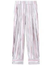 Giorgio Armani - Stripe-Print Buttoned-Cuff Trousers - Lyst
