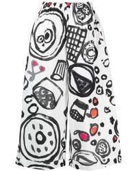 Daniela Gregis - Pantalones anchos con motivo de garabatos - Lyst