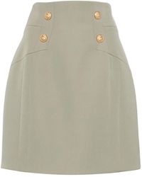 Balmain - High Waist Mini-Rok - Lyst