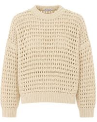 Brunello Cucinelli - Wool And Cashmere Open-Knit Sweater - Lyst
