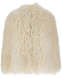THE TOUCH - Marina Long Lamb-Fur Jacket - Lyst