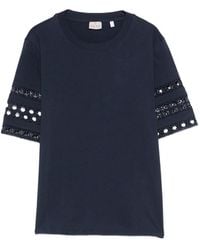 Emme - Embellished Sleeves T-Shirt - Lyst