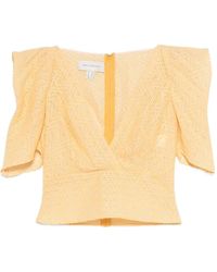 Gemy Maalouf - Puff-Sleeve V-Neck Top - Lyst
