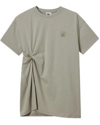 B+ AB - Twist-Detail Cat-Print T-Shirt - Lyst